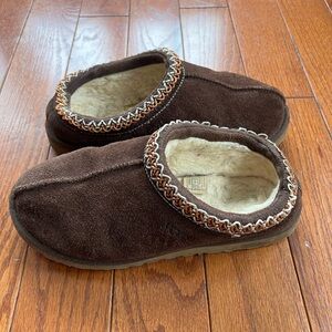 Brown Suede Slippers with Cozy Lining